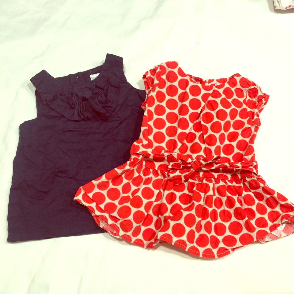 Two Savannah girls 18 months tops bundle